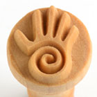 MKM Hand with Spiral 2.5cm wood stamp